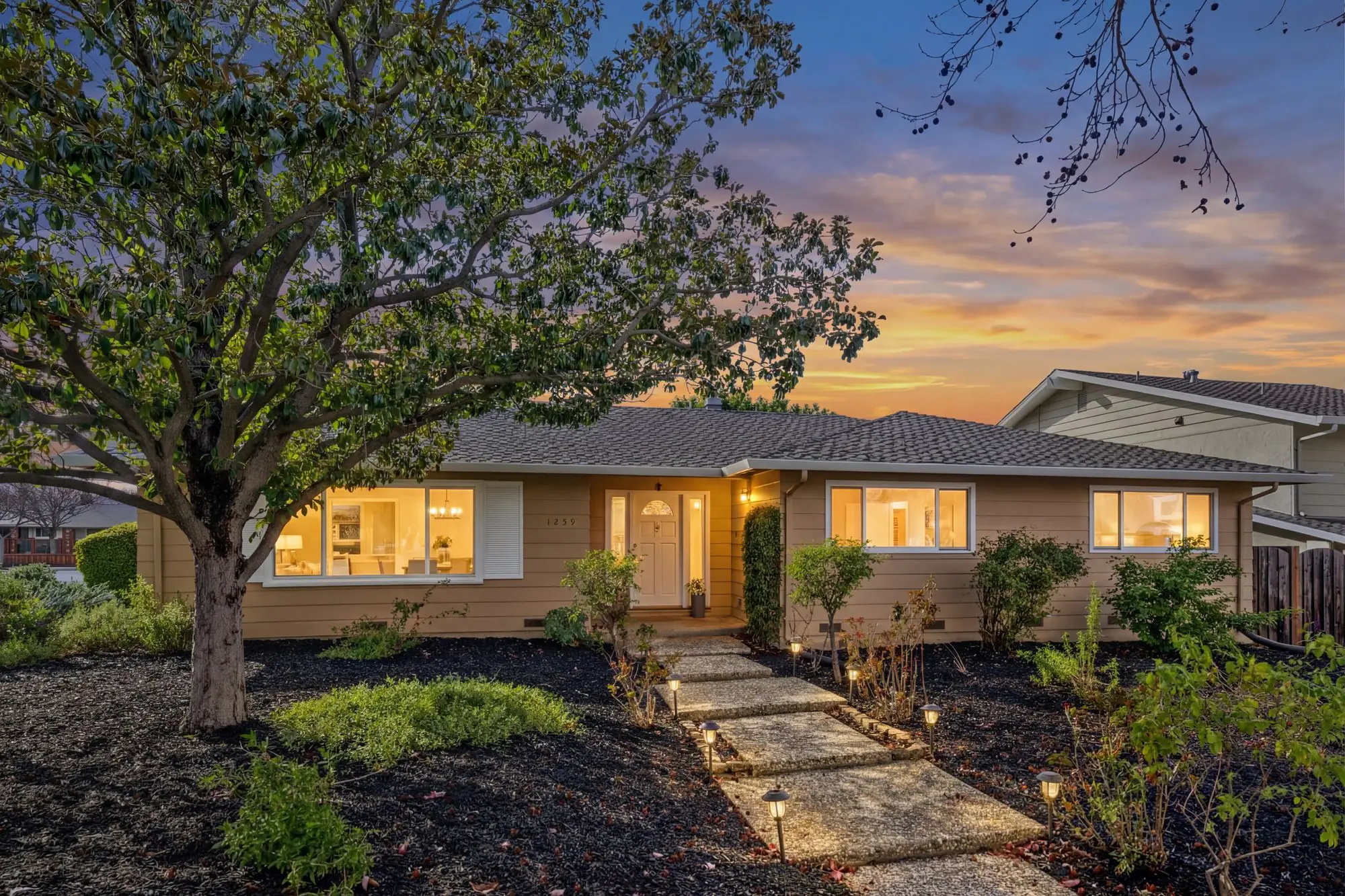 1259 North Central Avenue, San Jose, at dusk